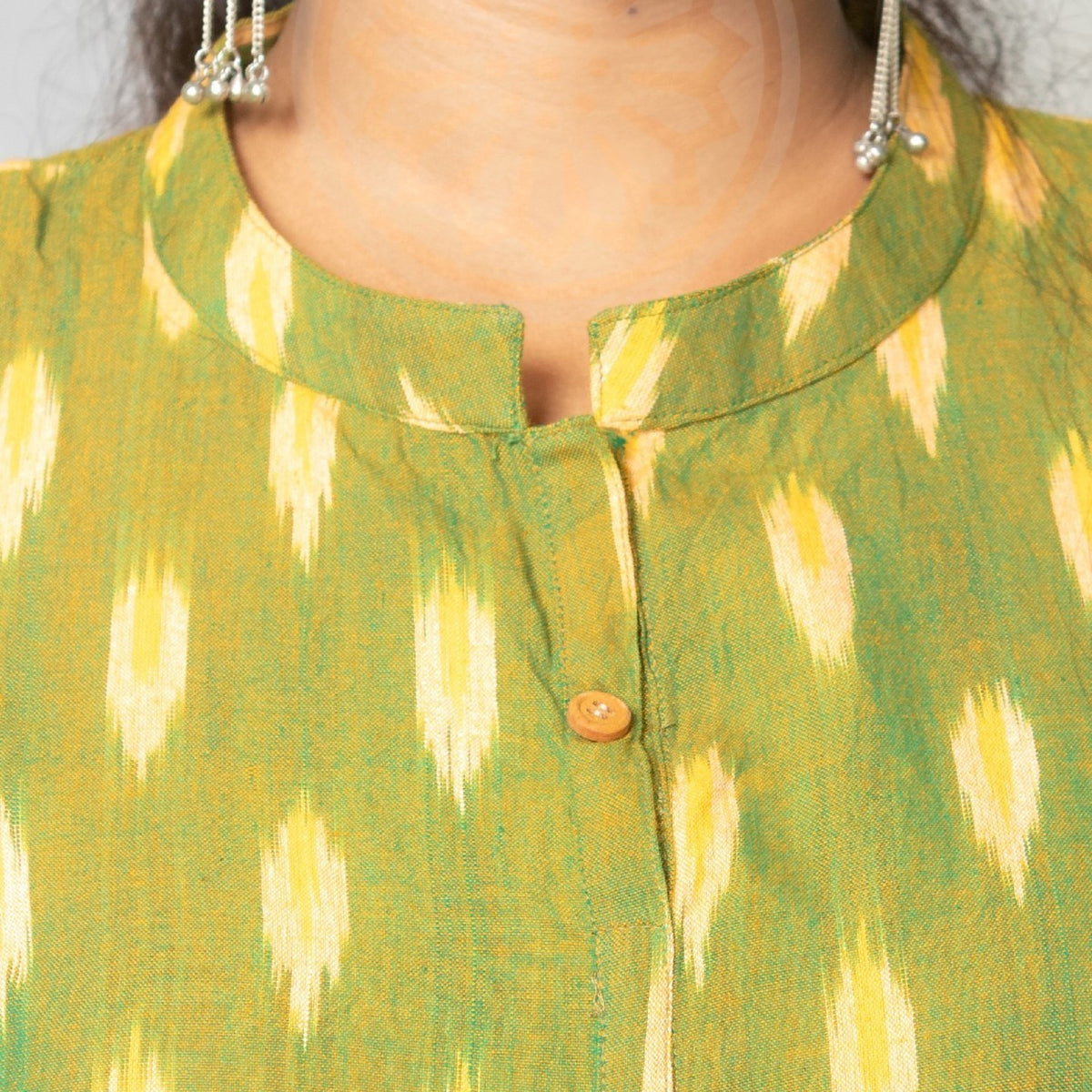 Green Ikat kurti