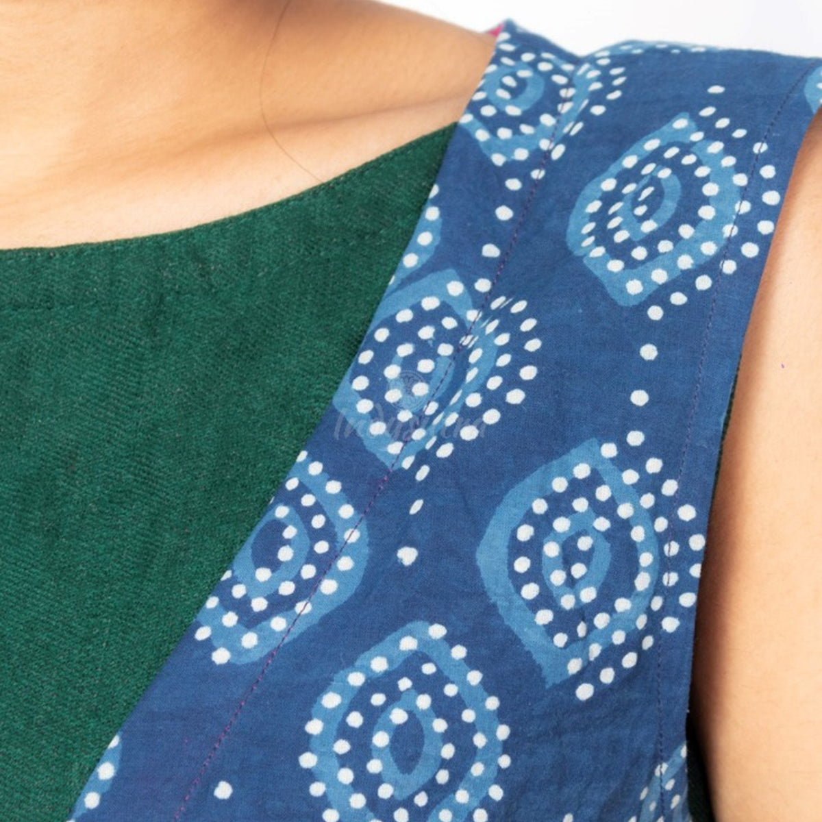 Shrug - Indigo Prints