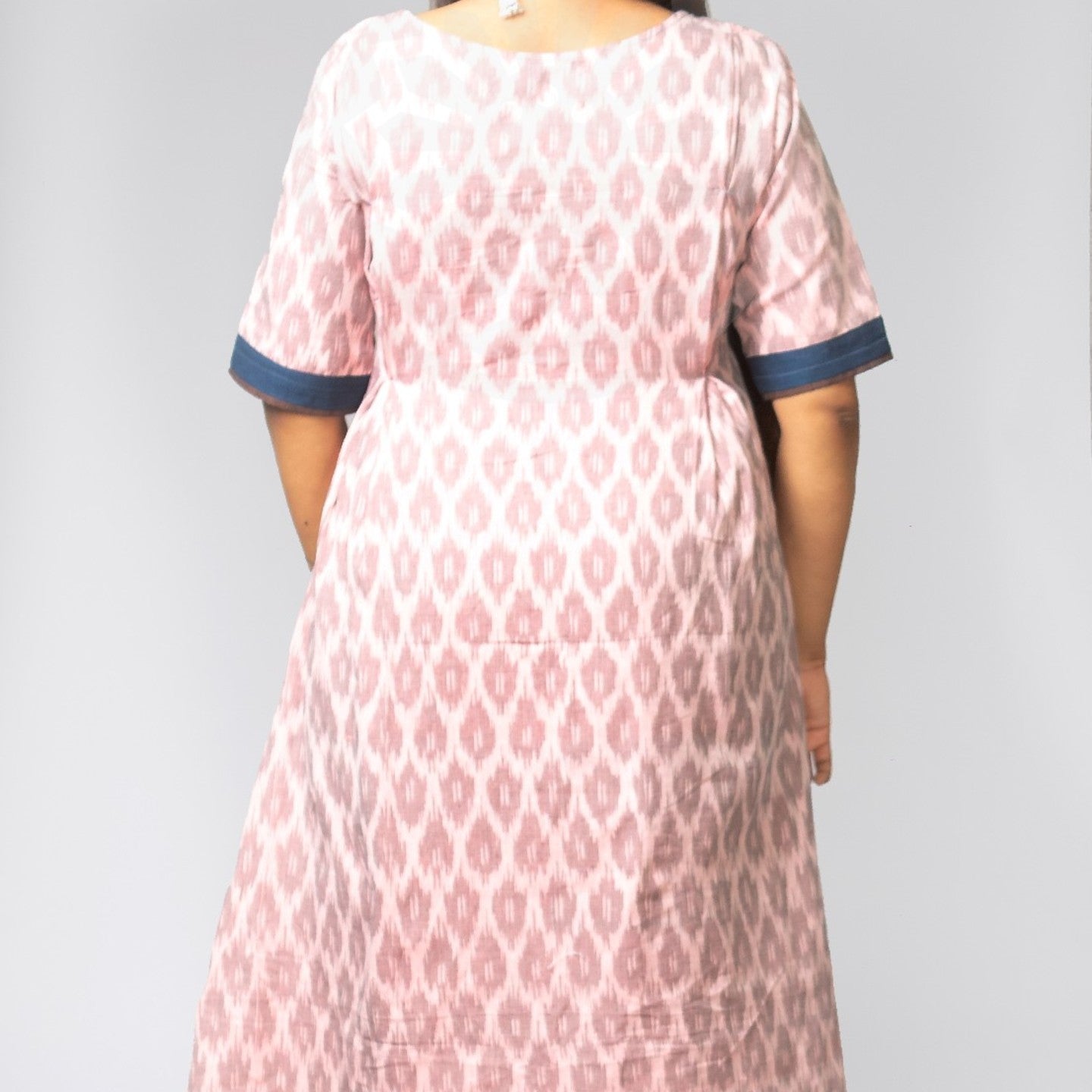 Jugalbandi Ikat Kurti - Pink and Blue