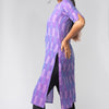 Boat Neck Kurta - Violet