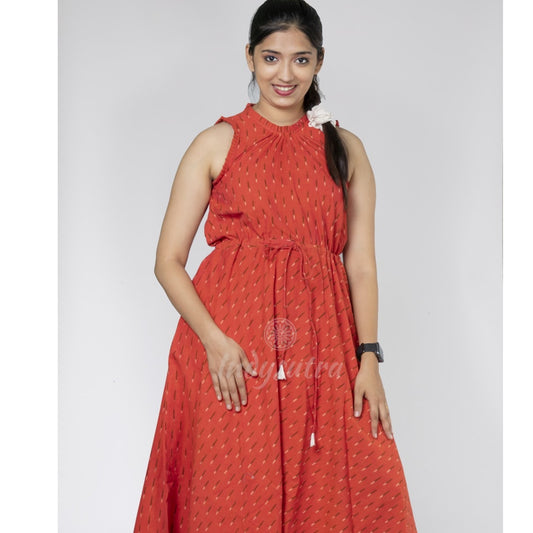 Ruffles frock - Orange