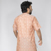 Light Peach Ikat Short Kurta