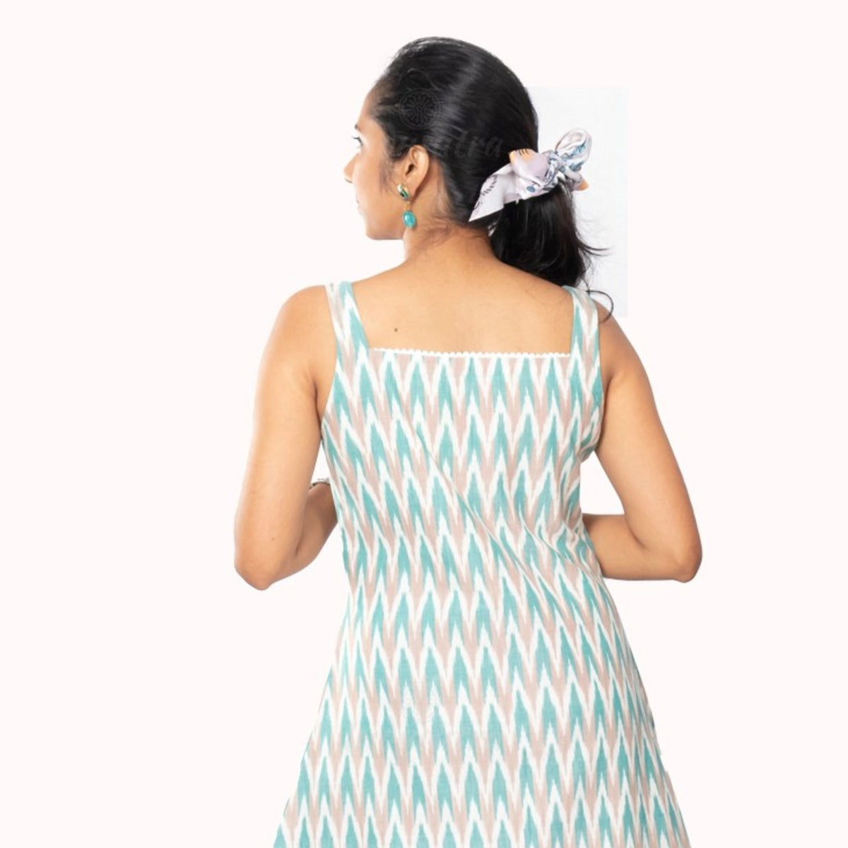 Ikat white dress - Monica