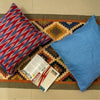 Blue and Red Ikat Cushion Cover set