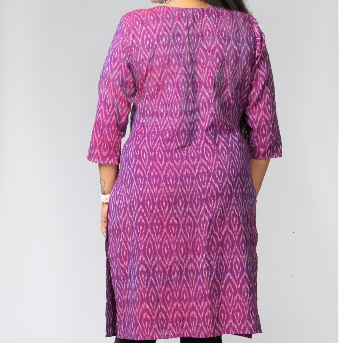 Purple Ikat Kurta