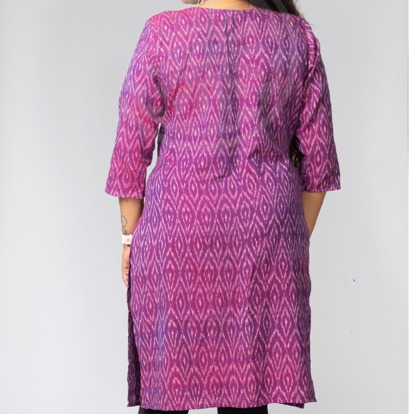 Purple Ikat Kurta
