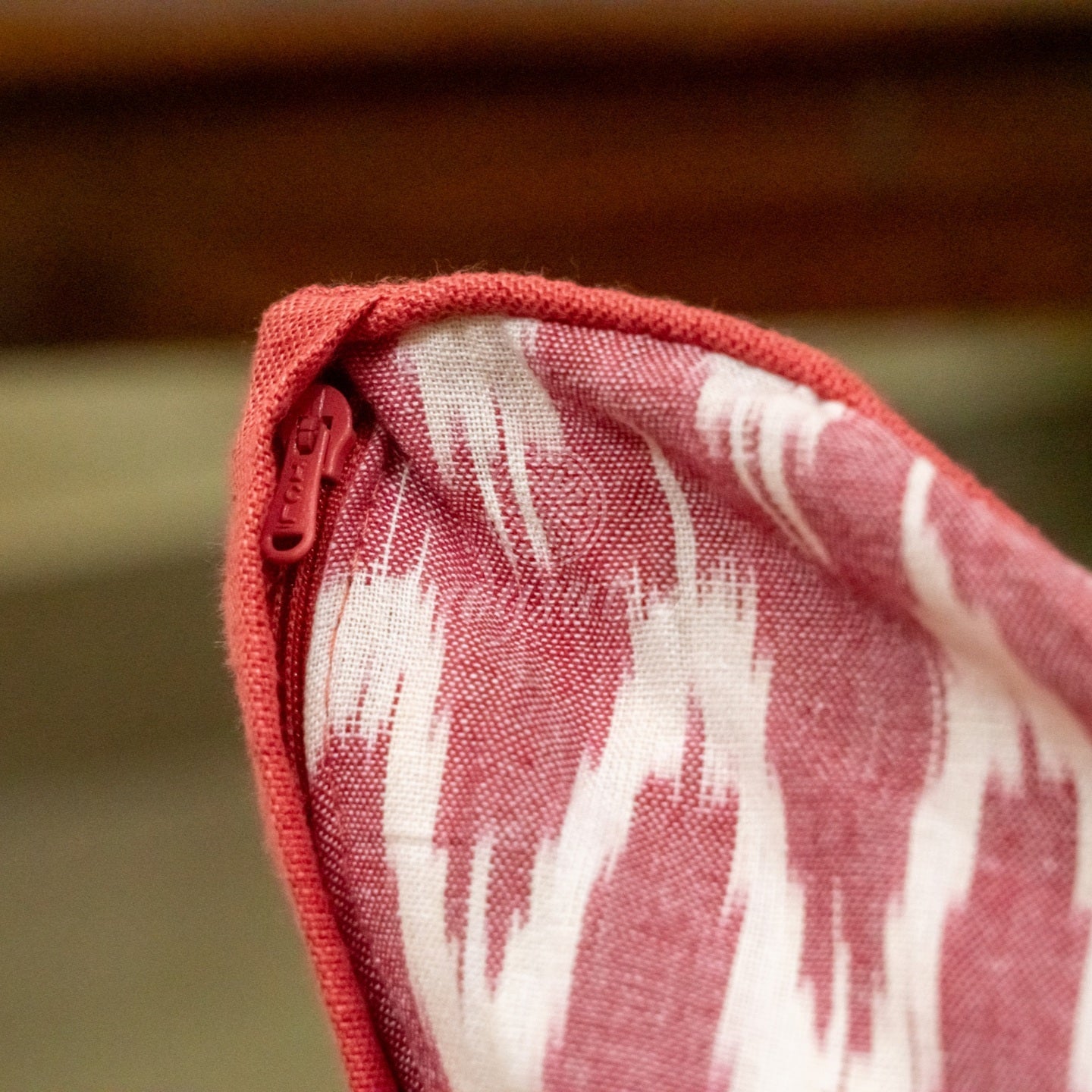 Red Ikat Cushion Covers set