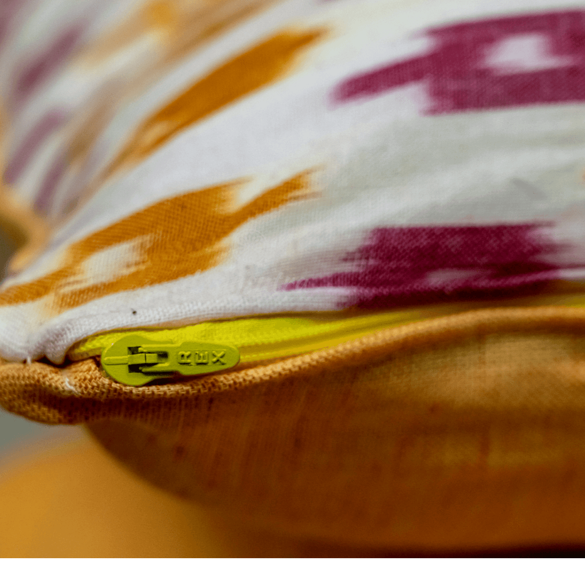 Yellow and Pink Ikat Cushion Cover set