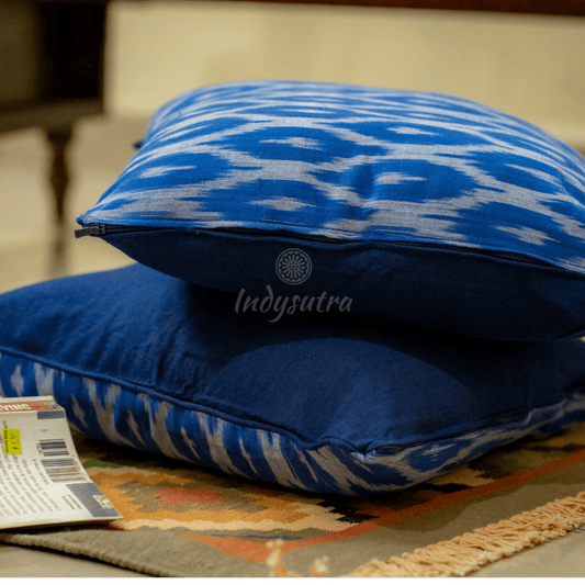 Blue Ikat Cushion Cover set