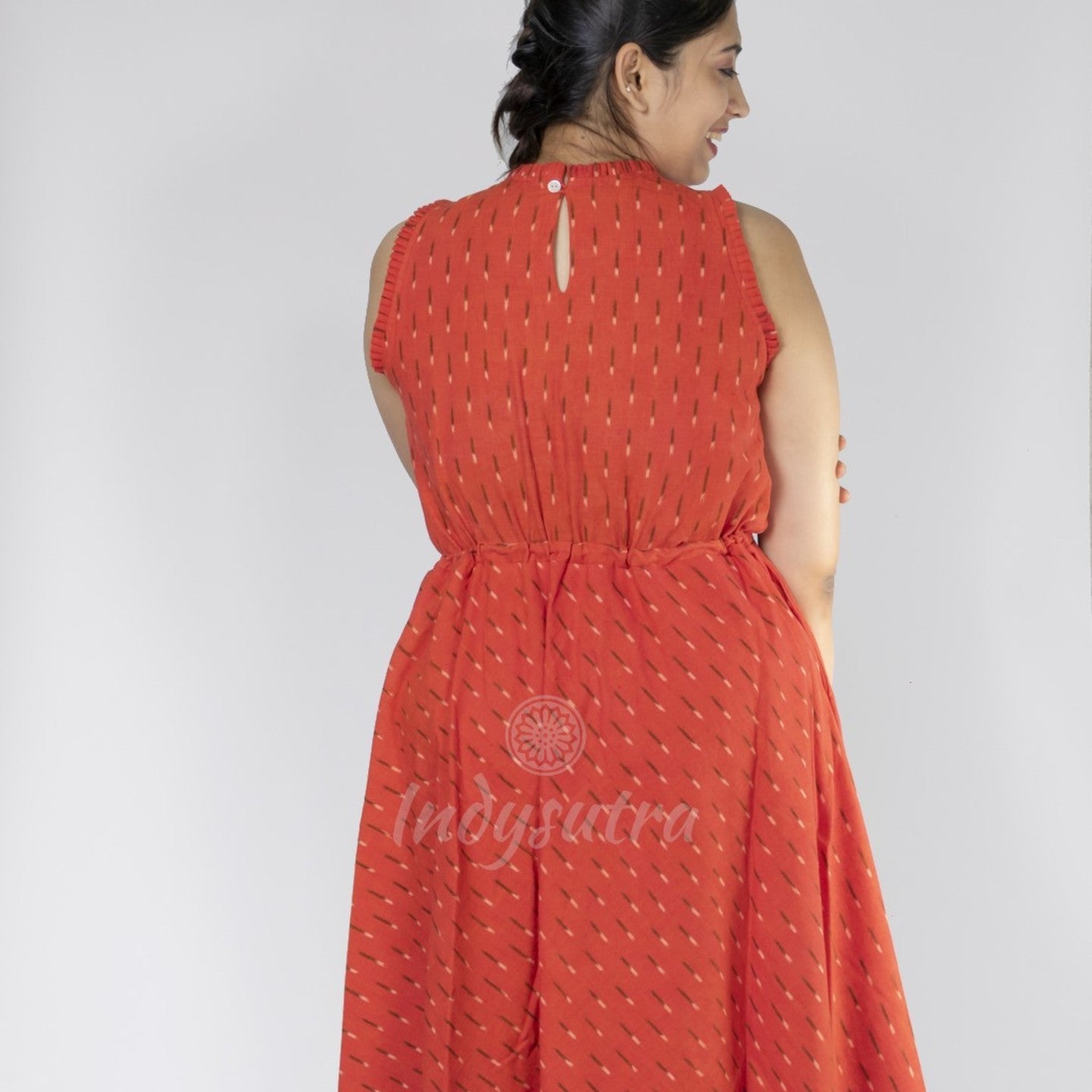 Ruffles frock - Orange