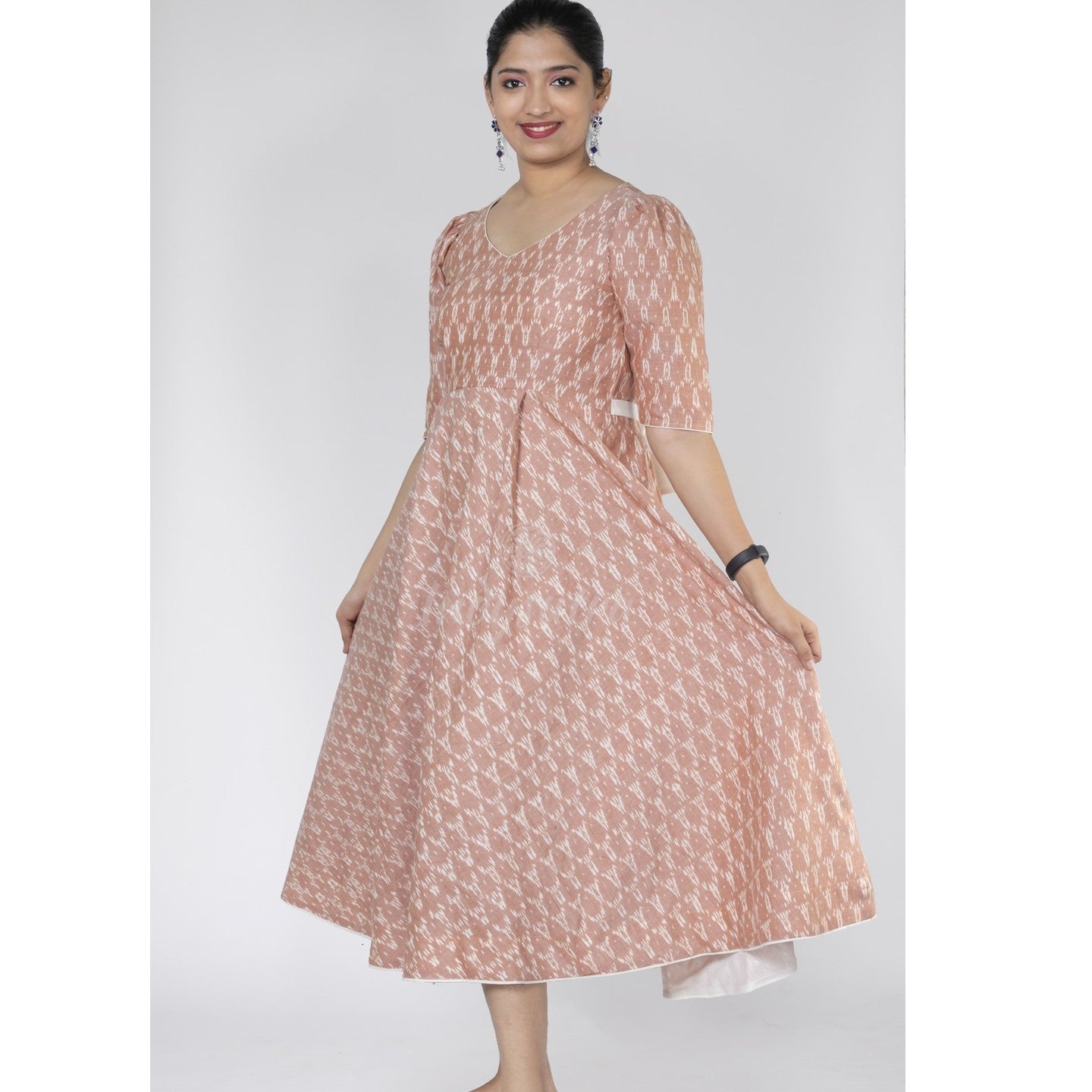 Holiday gown - Peach and White