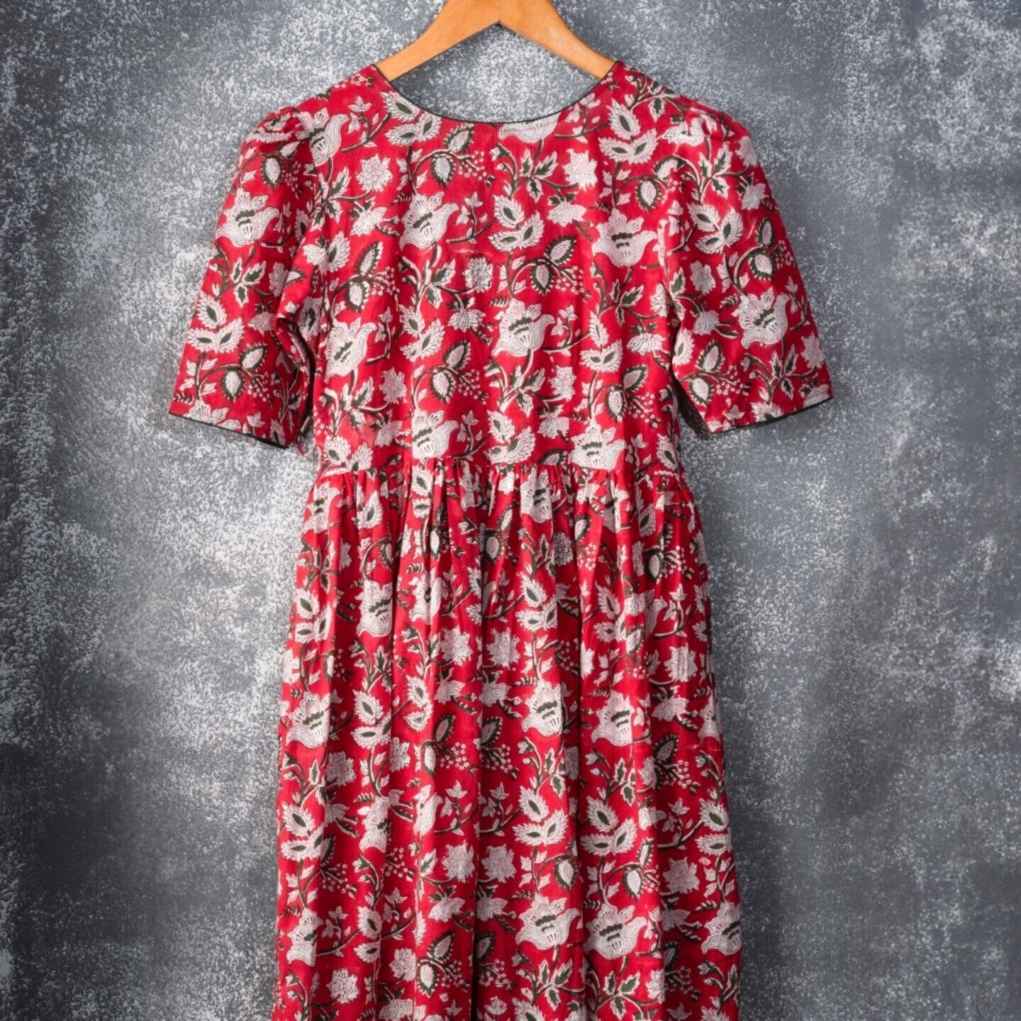 Cherry Pink Bagru print Kurti - Mohini