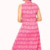 Ikat Pink dress - Turtle neck