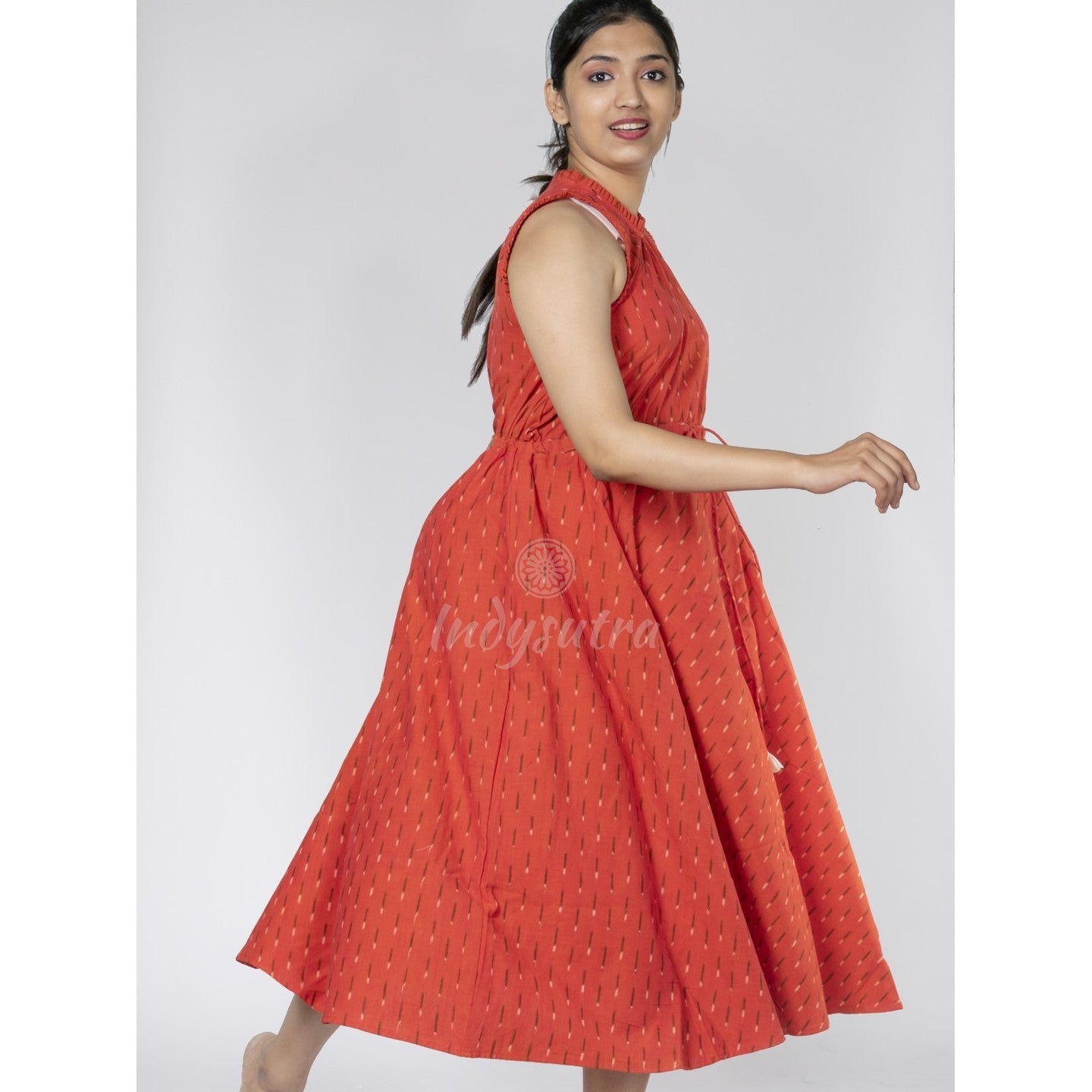 Ruffles frock - Orange