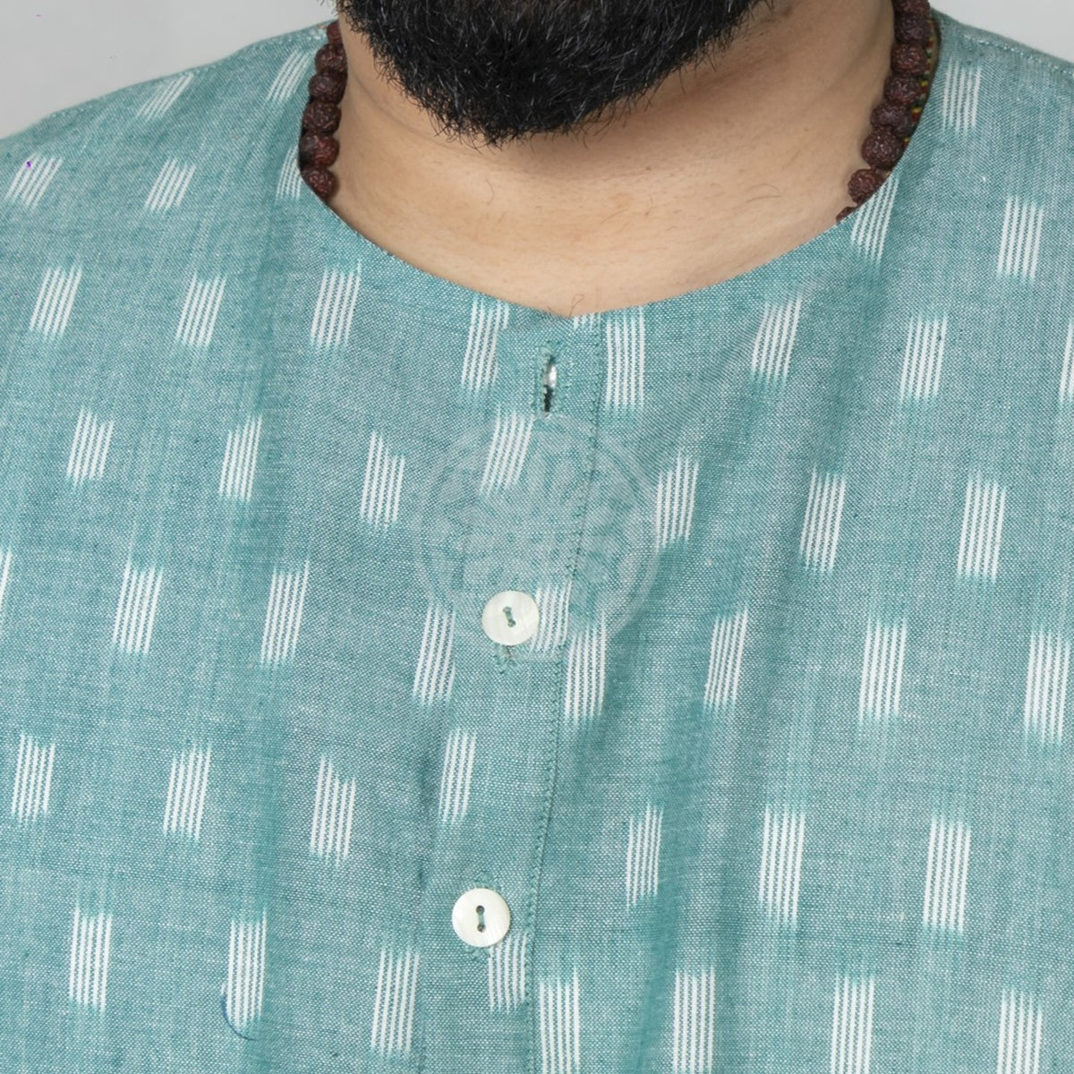 Sea Green Ikat Short Kurta