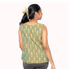 Ikat Green High - Low Short top