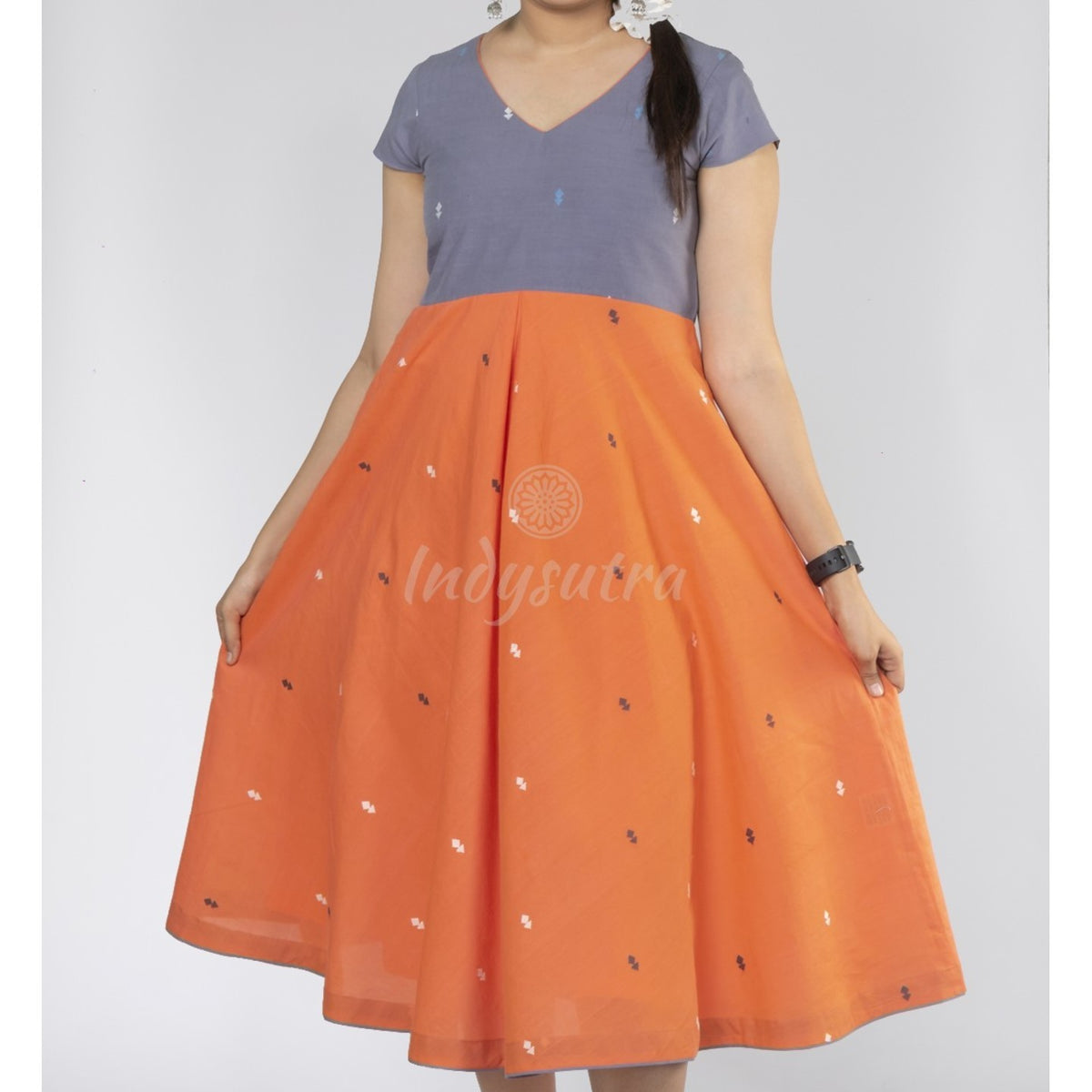 Malati - Grey and Orange