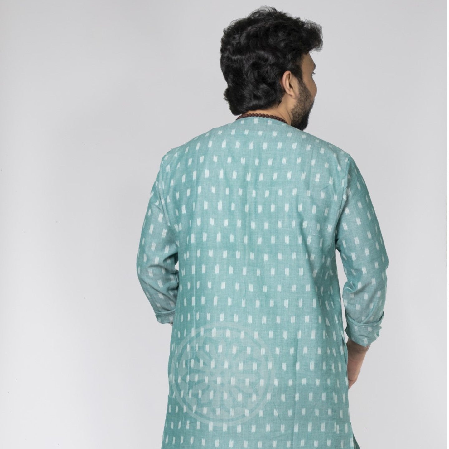 Sea Green Ikat Short Kurta