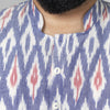 Blue Red Ikat Short Kurta