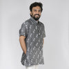 Grey Ikat Short Kurta