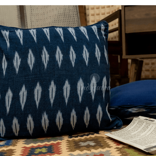 Blue and White Ikat Cushion Cover set