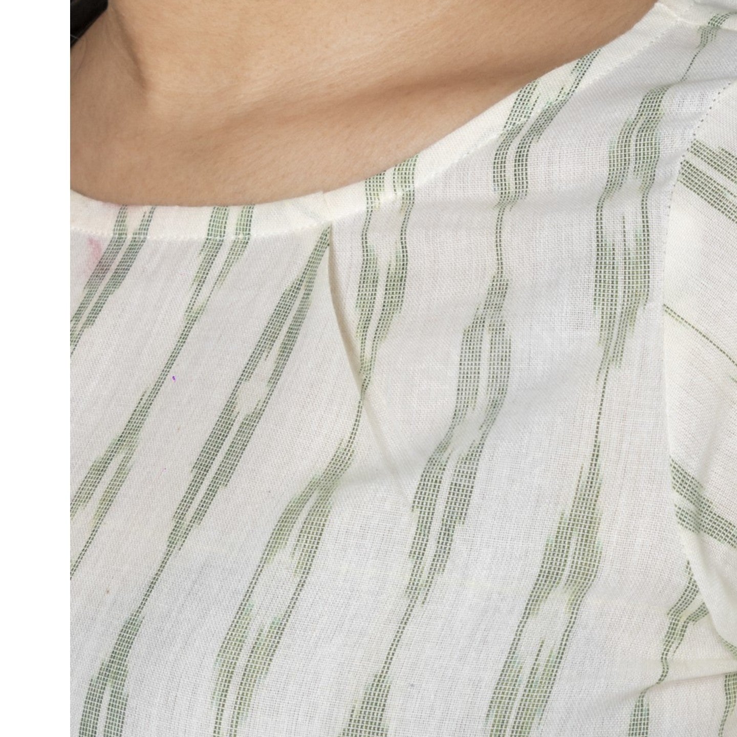 Short Ikat top - White