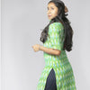 Jugalbandi Ikat Kurta - Green and Orange