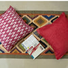 Red and White Ikat Cushion Cover set