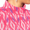 Ikat Pink dress - Turtle neck