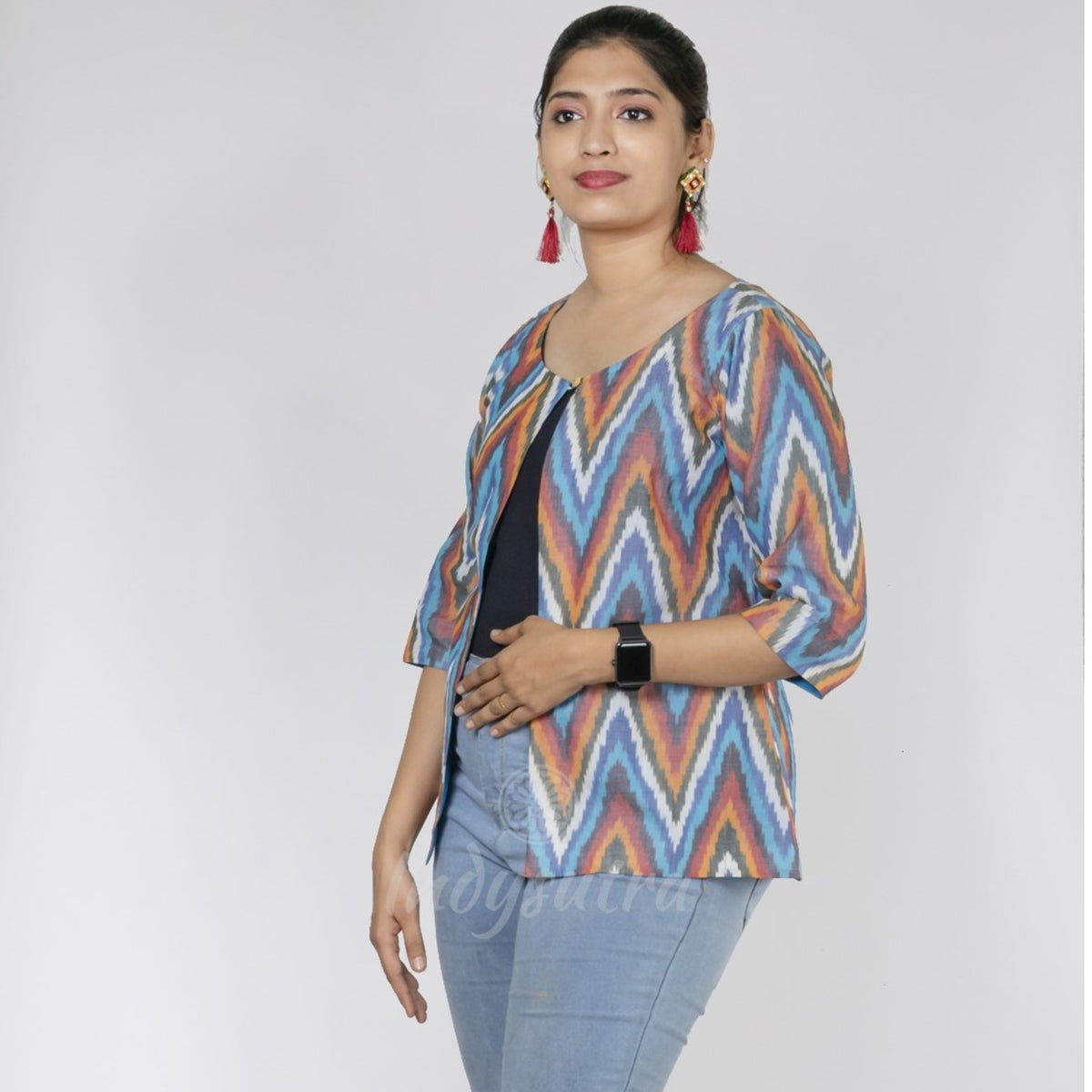 Short Shrug - Multi Colour Ikat