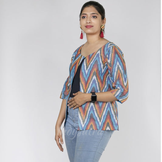 Short Shrug - Multi Colour Ikat